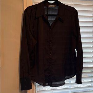 Abercrombie Black Satin Buttondown Shirt